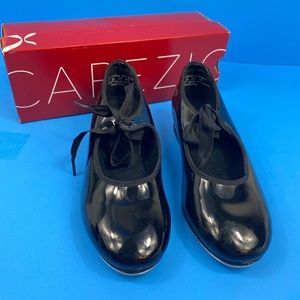 Capezio TeleTone Tap Dance Shoes  Black Patent 7M+ accessories: gloves, …